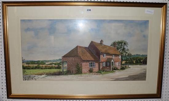 Jonathan Pike (b. 1949), watercolour, Cottage, Chipstead, Surrey, signed and dated 89